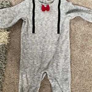 Baby boy super soft bow tie onesie
